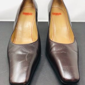 Women's Brown Leather Pumps